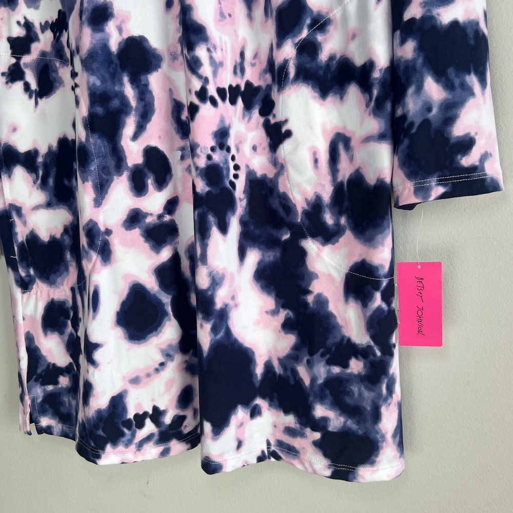 Betsey Johnson Women’s Tie Dye Hooded Lounge Dress Cover Up Size S - Picture 5 of 13
